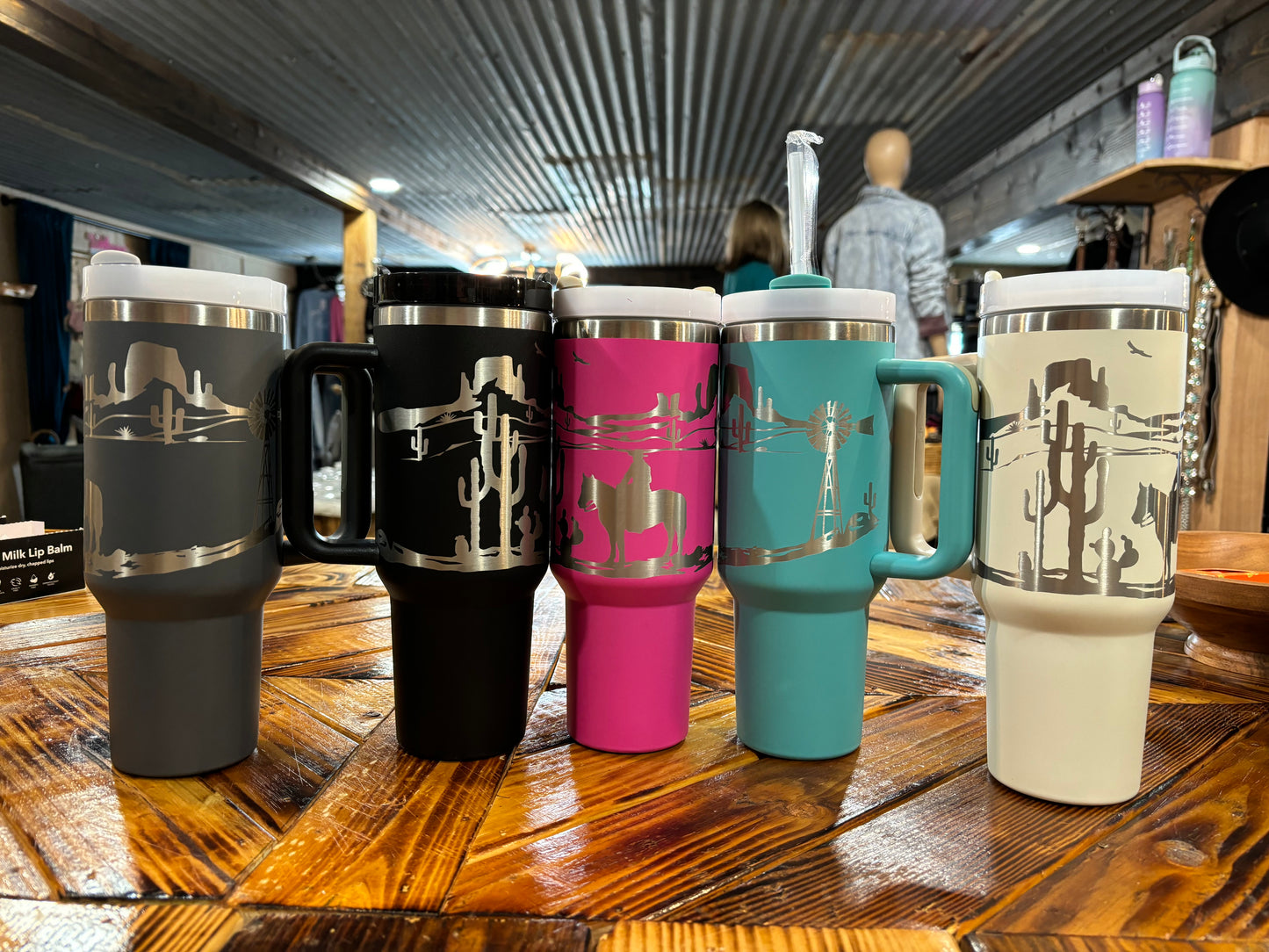 Western Etched Tumblers