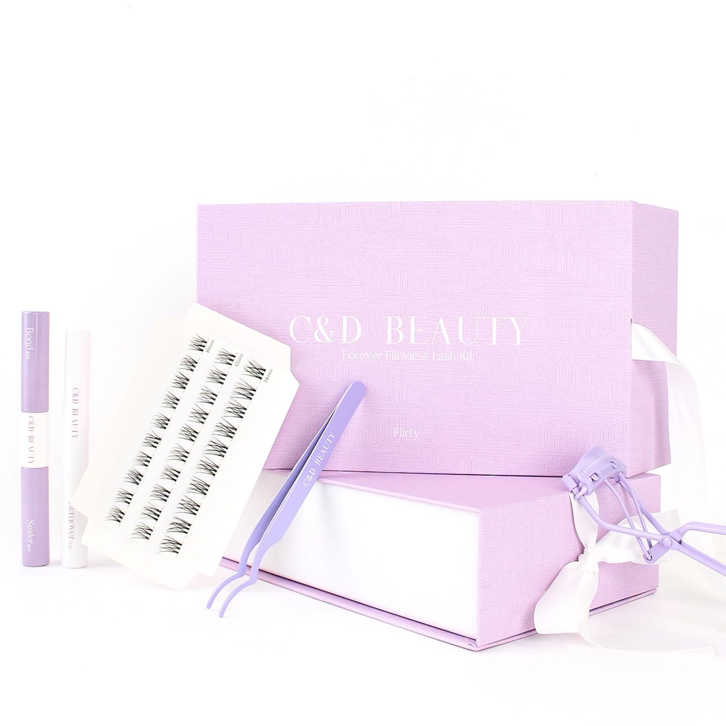 C & D Beauty Iconic Lash Kit with Tweezer and Refill Kit