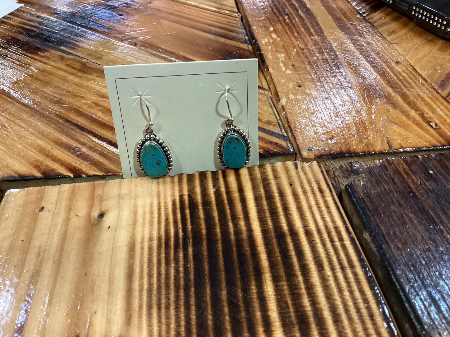 Handmade Sterling Turquoise Dangle Earrings