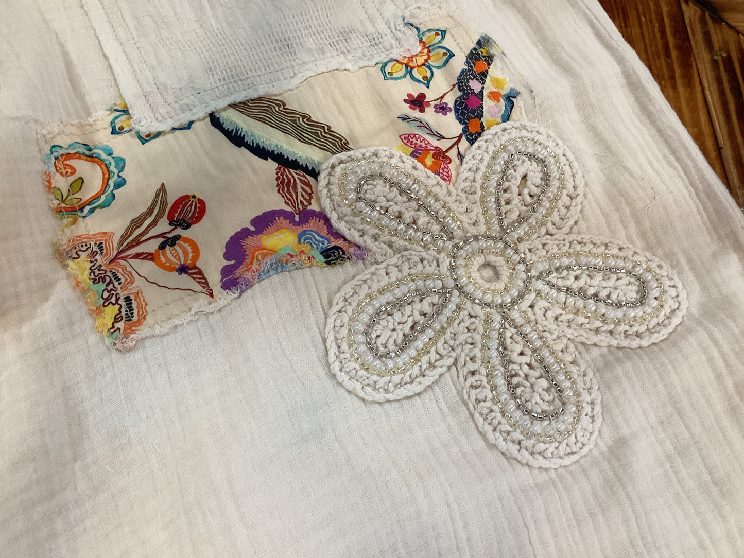 Gauze Funky Parchwork Jogger Rhinestone