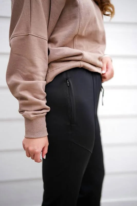Mono B Butter Soft CUFFED JOGGERS WITH ZIPPERED POCKETS