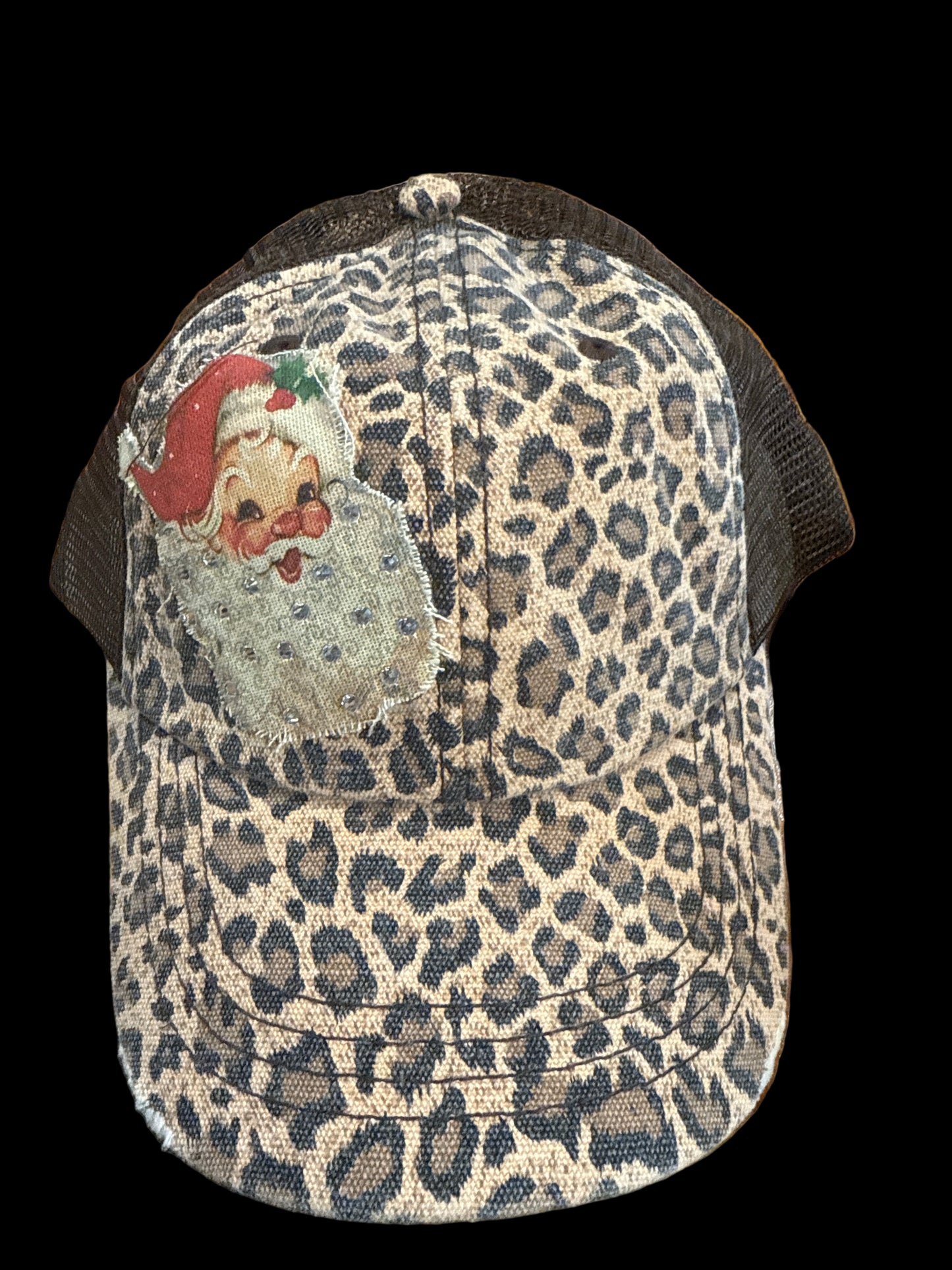 Christmas Cap - Santa Rhinestones Favorite and Feeling Festive Trucker