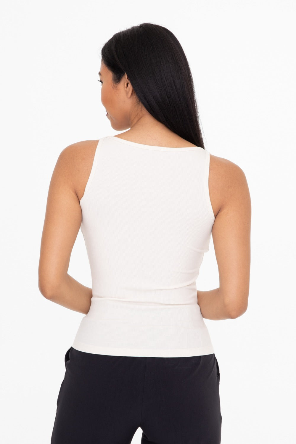 SQUARE NECK RIBBED TANK TOP