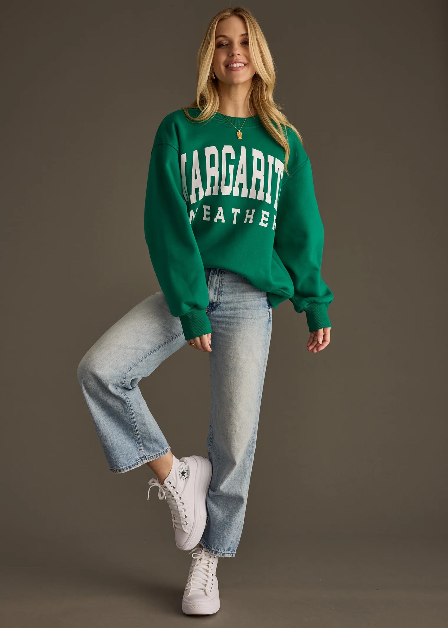 MARGARITA WEATHER SWEATSHIRT - GREEN