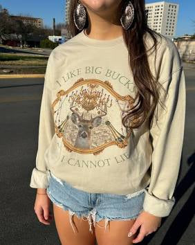 QUEEN GYPSY I Like Big Bucks and I Cannot Lie Sweatshirt