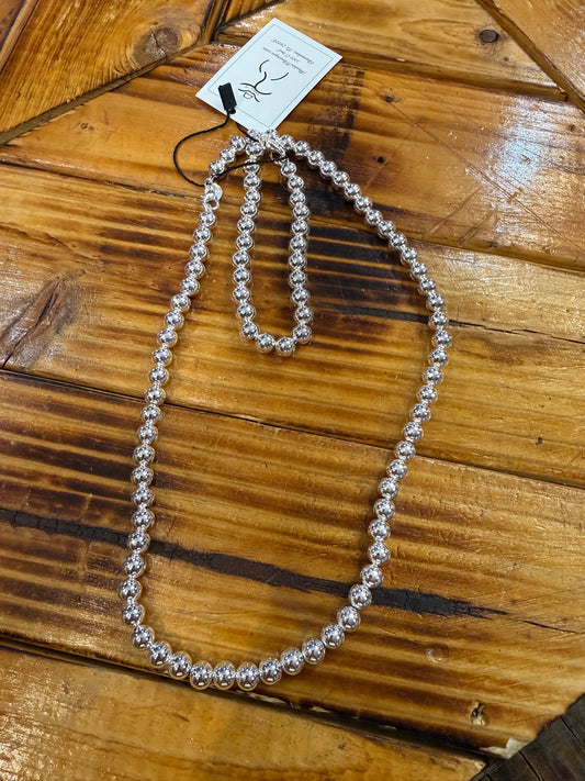 Silver Bead Jewelry Set