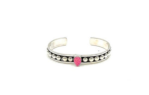 Pink Opal Bracelet Sterling Silver