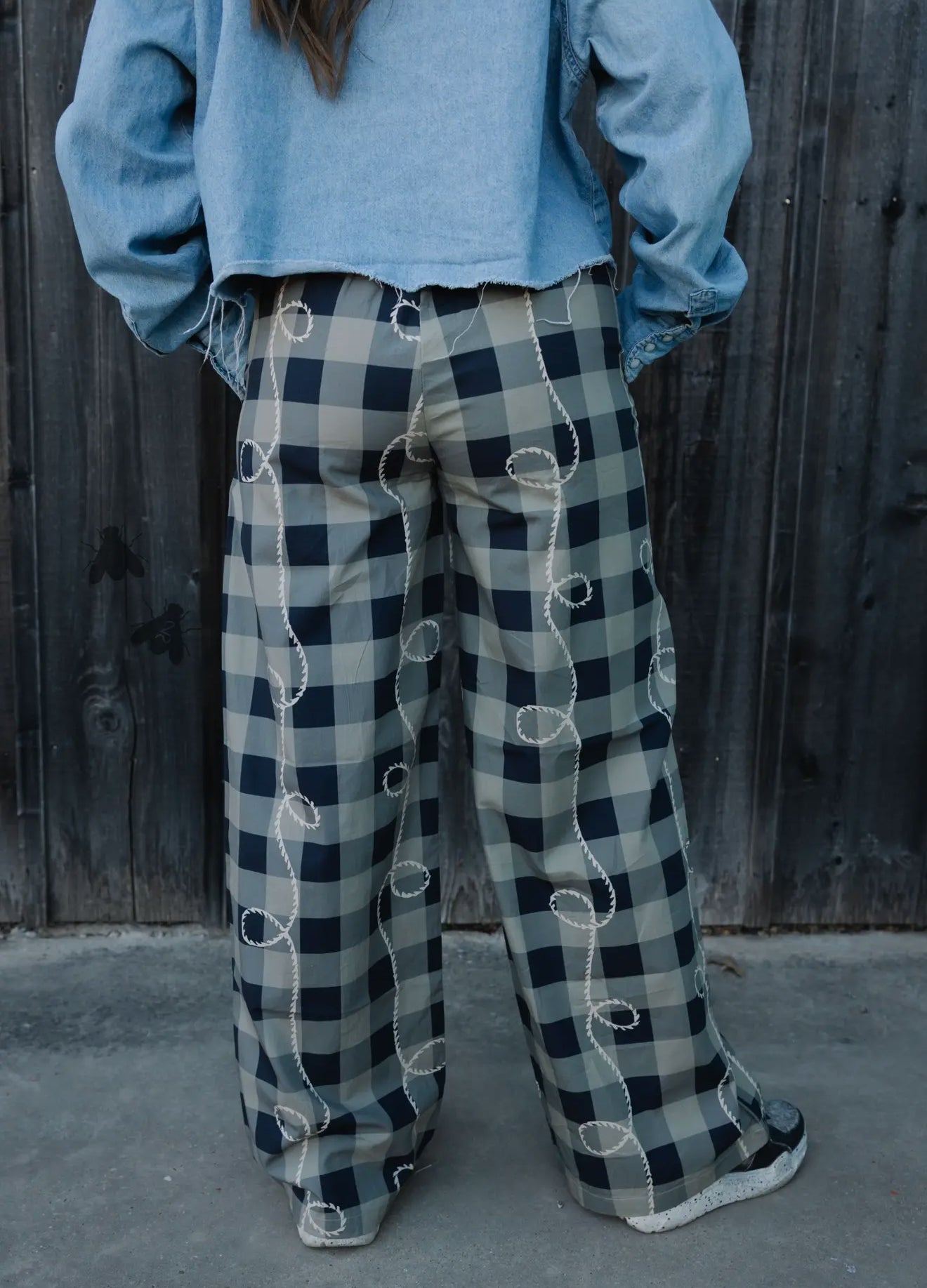 Off Tha Track *Ropey Gingham Pants