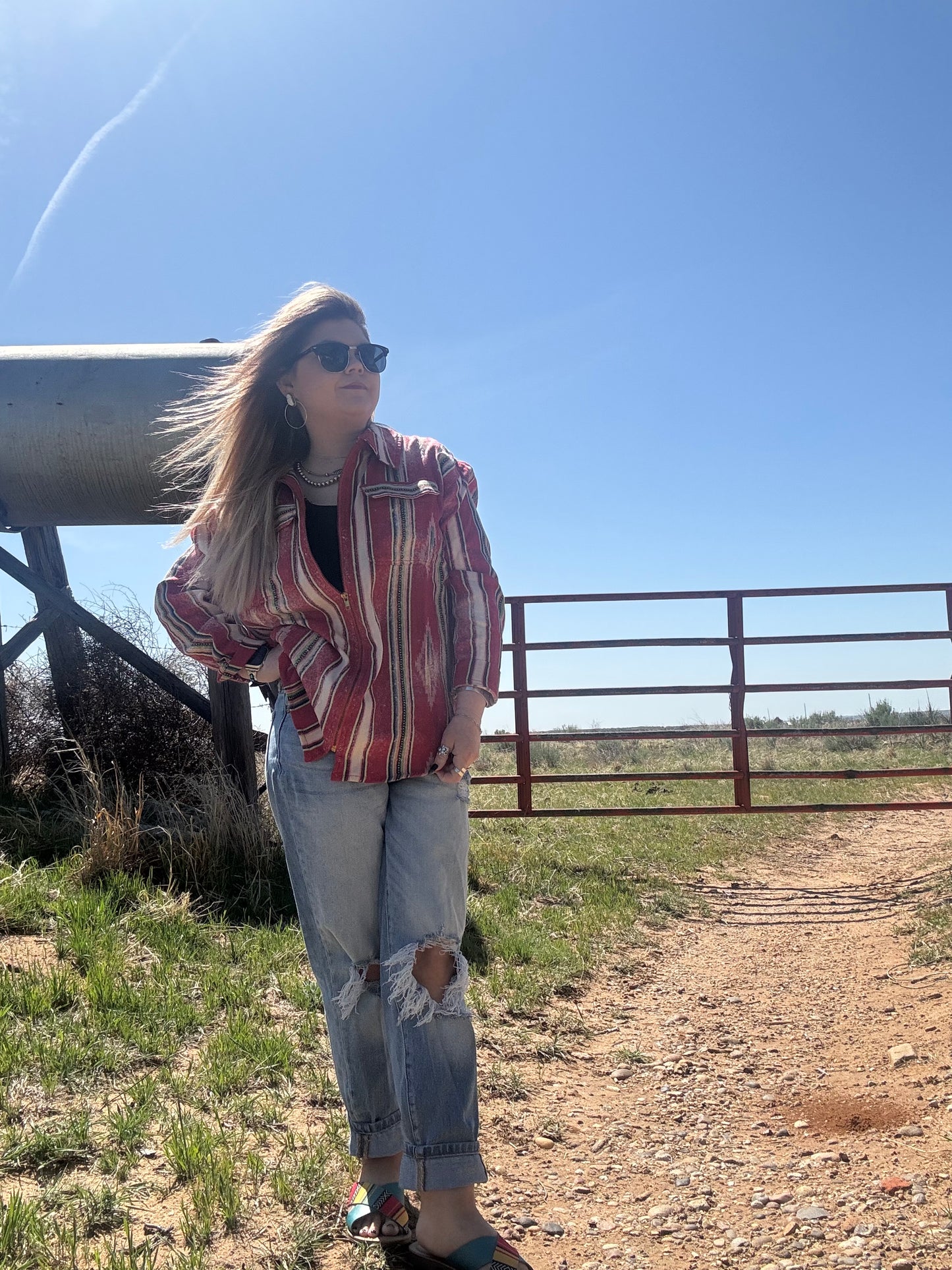 Jaded Gypsy Southwest Sunset Jacket - Parchment