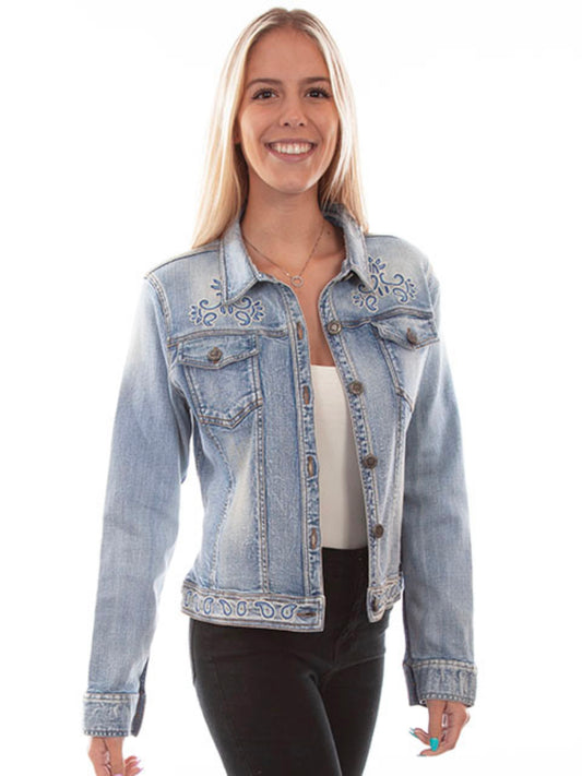 Honey Creek by SCULLY Beaded Jean Jacket