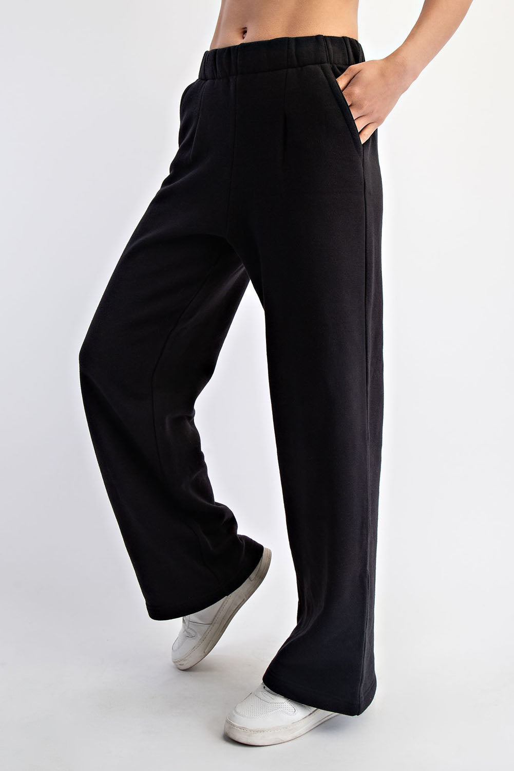FLEECE PLEATED TROUSER