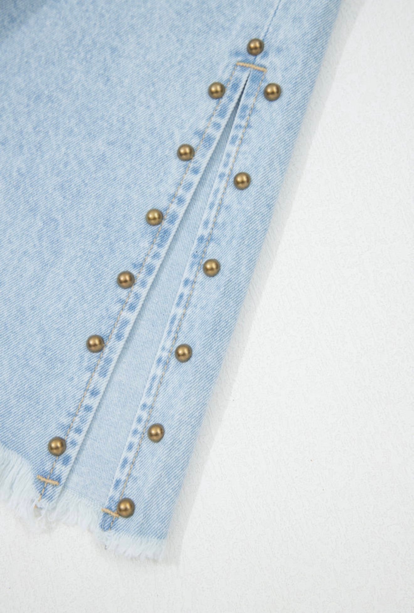 Beau BlueStudded Sid Slit Jeans