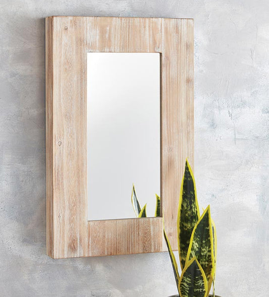 Wooden Rectangle Mirror