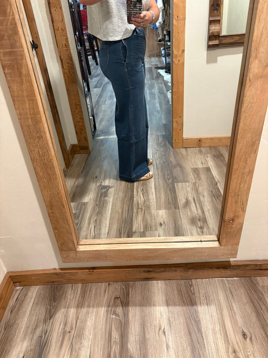 1822 Waist Tab Wide Leg Lila