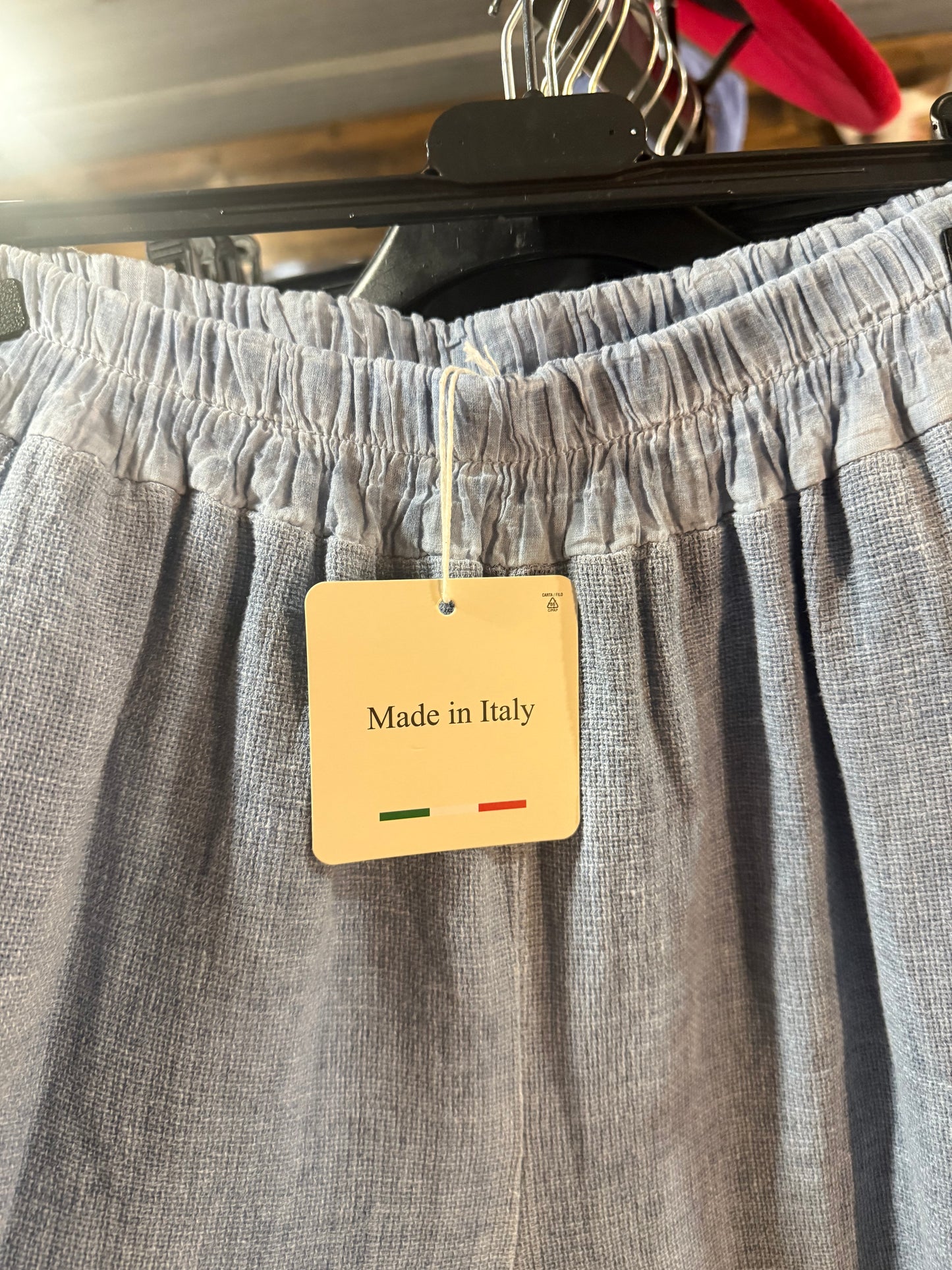Marisima Made in Italy Frayed Gauze Pants