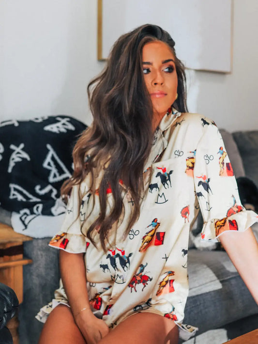 Vintage Cowboy Pajamas Set