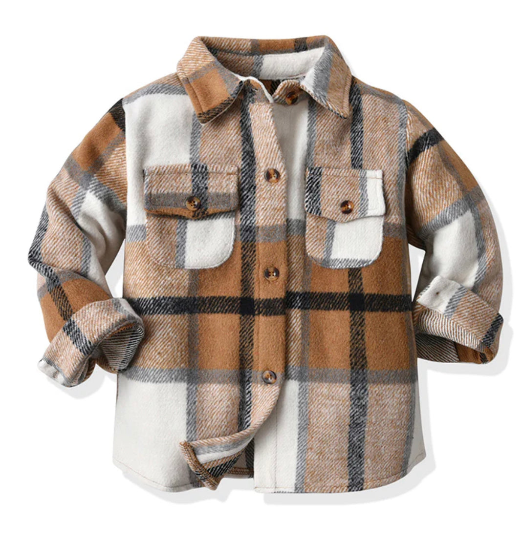 Baby Kid Boys Checked Bohemian Jackets Outwear