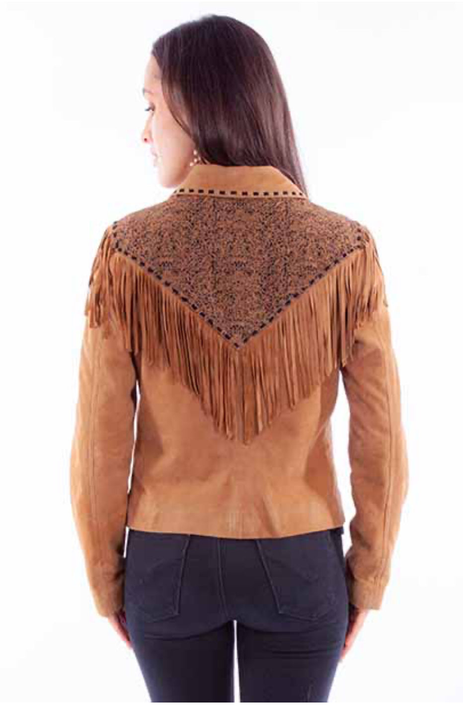 SCULLY Tan Suede Ladies Zip Front Jacket