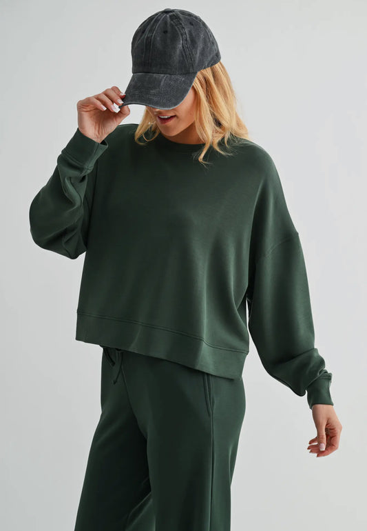 Laguna Dropped Shoulder Deep Forest Sweatshirt