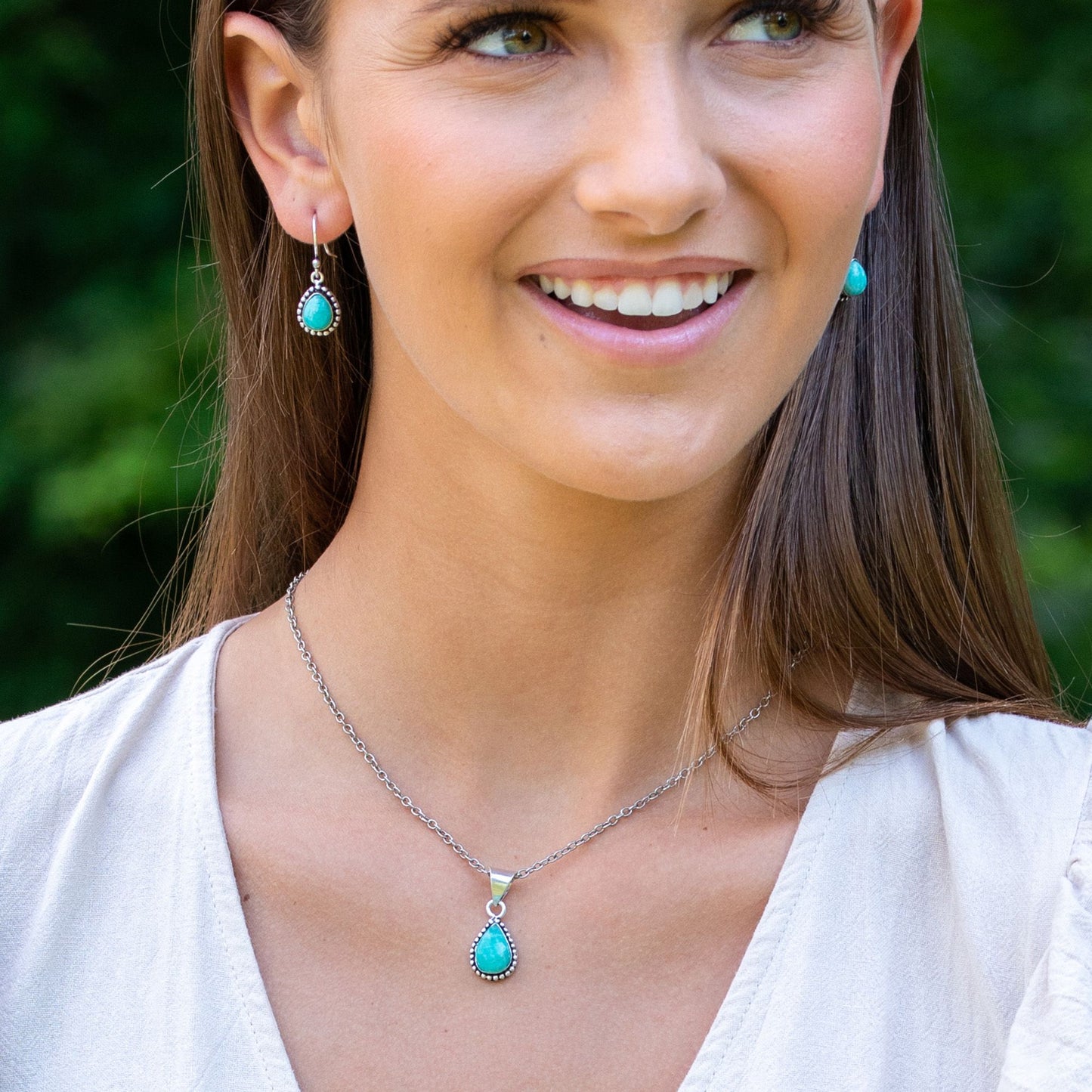 Kasha Semiprecious Drop Pendant Small Stone Necklace Mutiple Stones Available