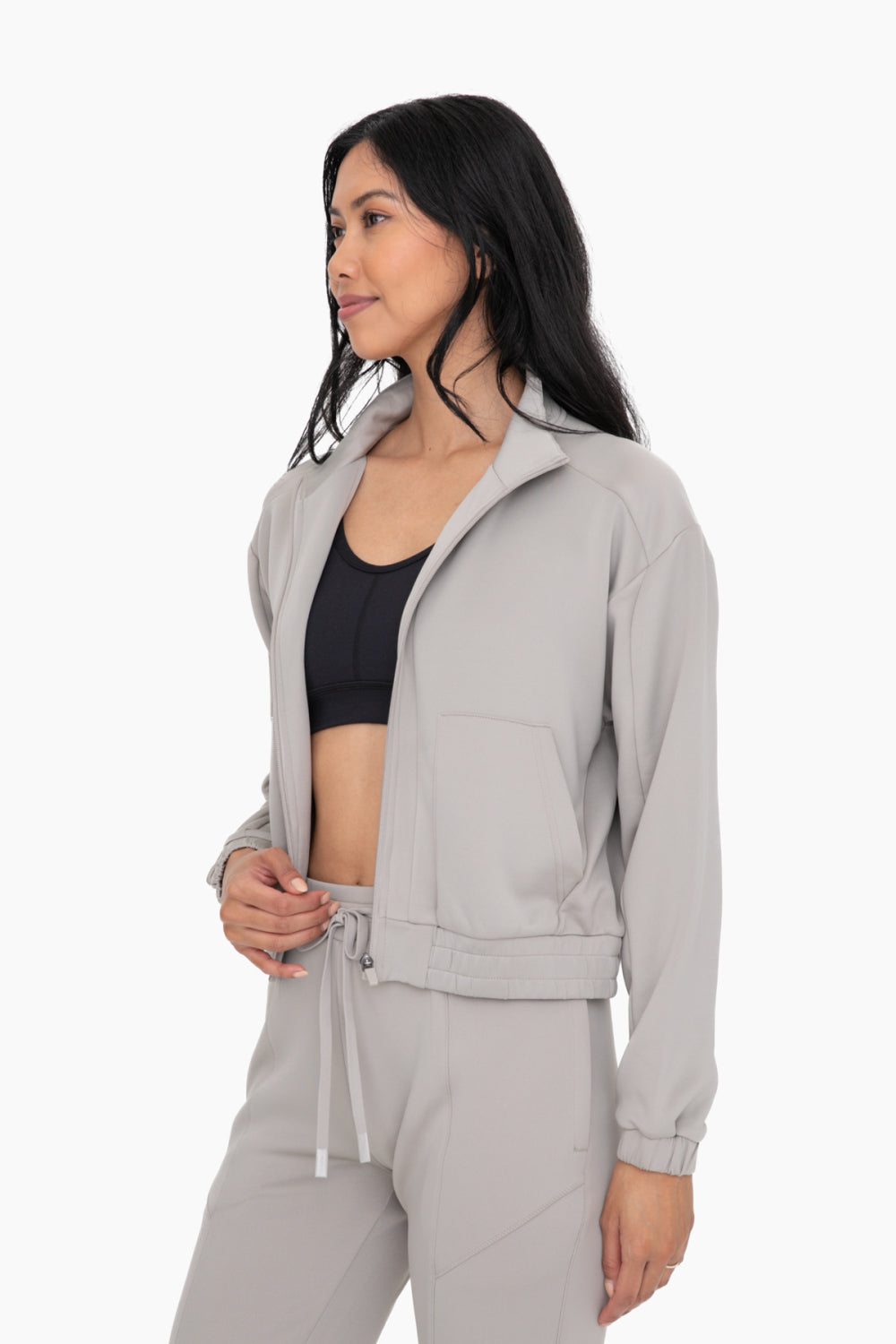 Mono b Mock Neck Zip-Up Active Jacket