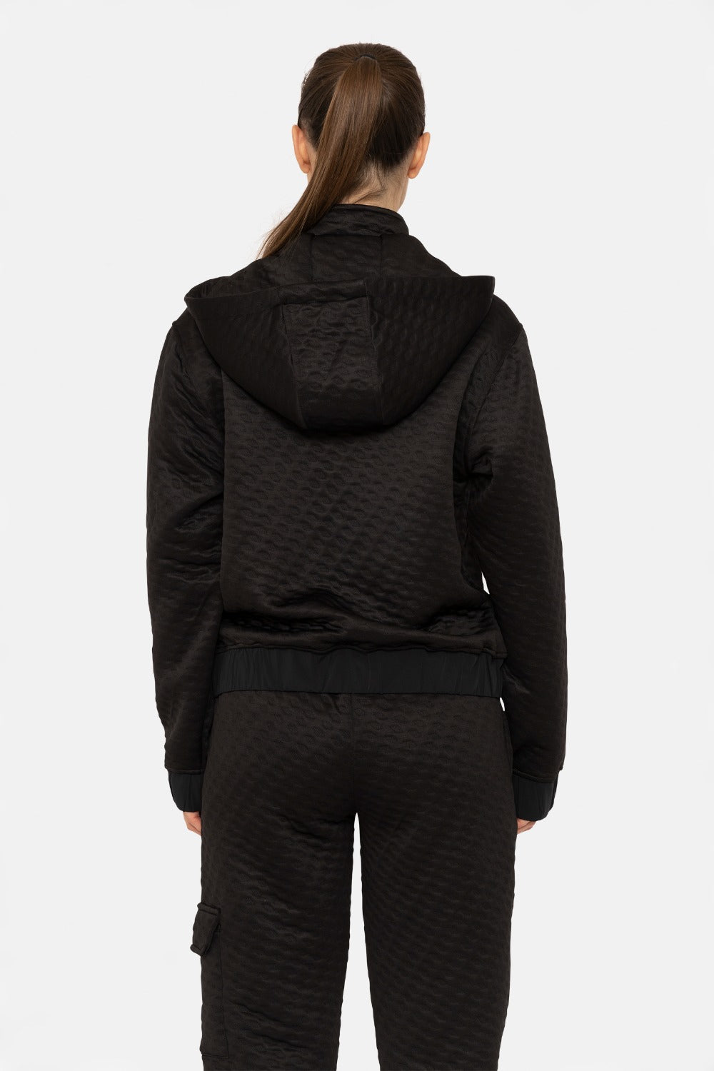 Mono b WATER RESISTANT QUILTED PULLOVER HOODIE