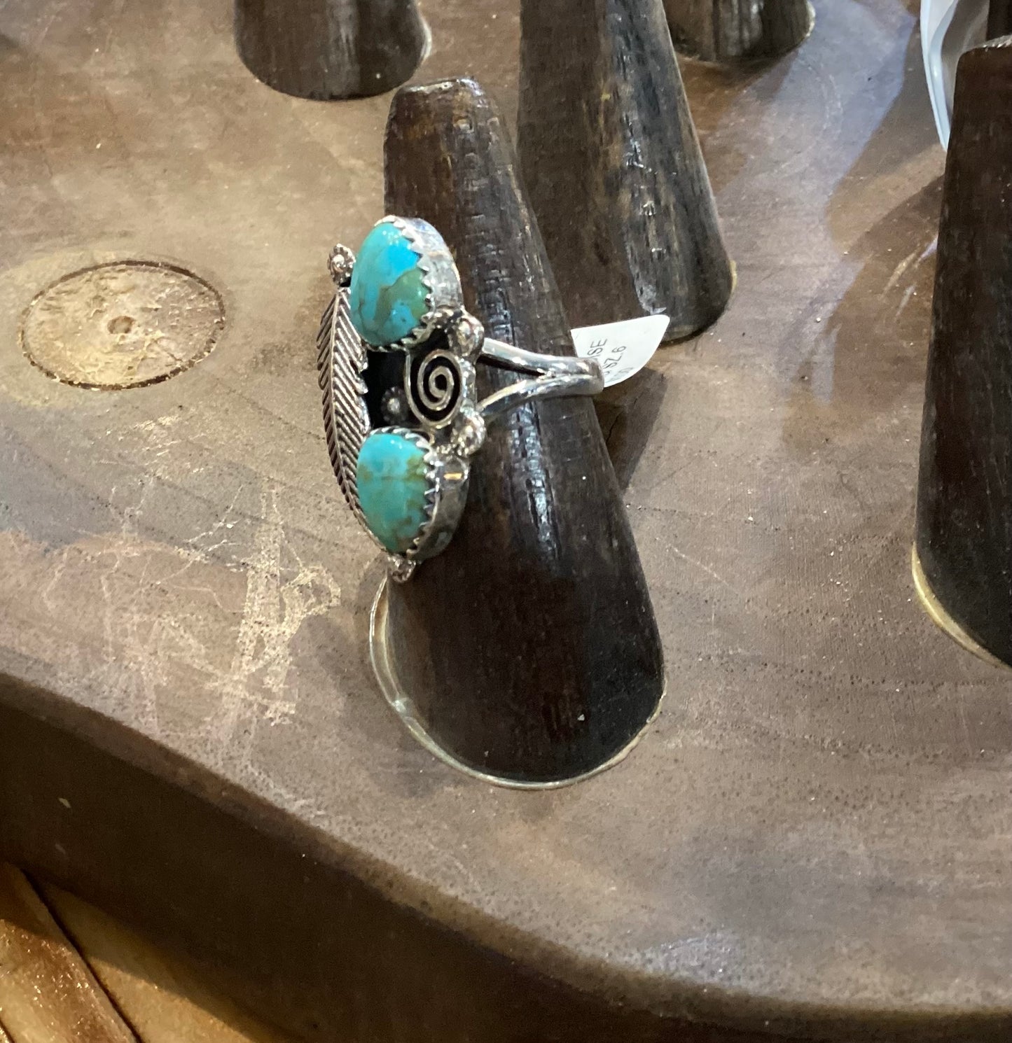 Authentic Two Stone Turquoise Ring