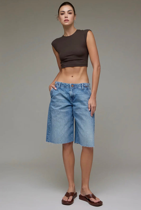 Hidddn Jeans Shorts Medium Wash Clean Classic 13 1/2" Inseam Barrel