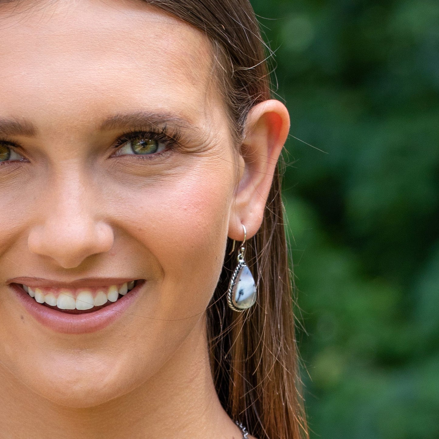 Kasha Semiprecious Large Stone Dangle Earrings Mutiple Stones Available