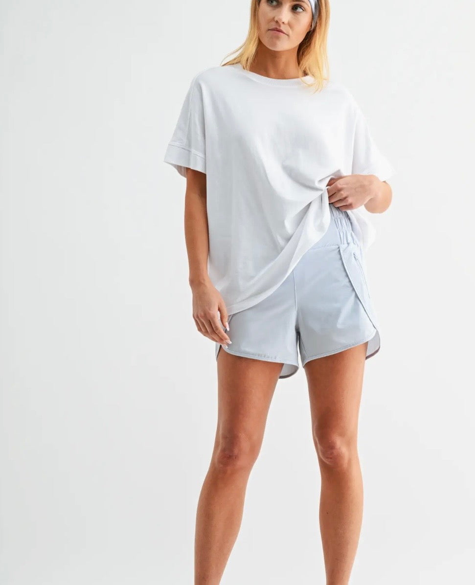 Mono B Contour Scallop Active Shorts