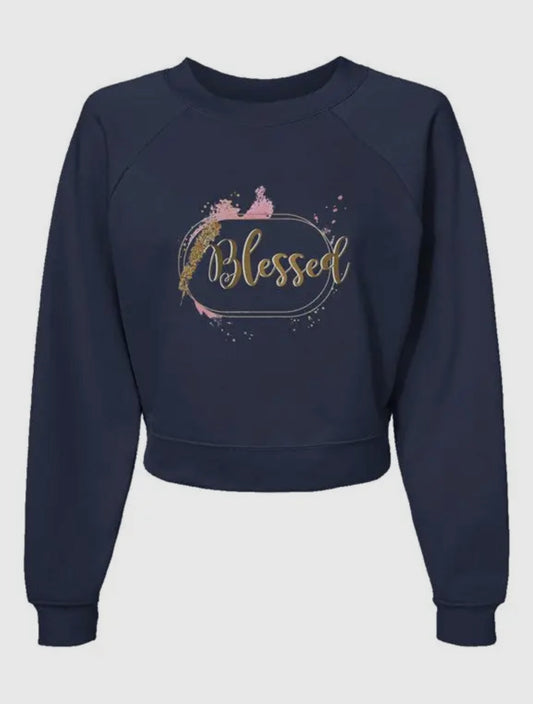 Blessed Womens Raglan Pullover
Fleece Sweatshirt