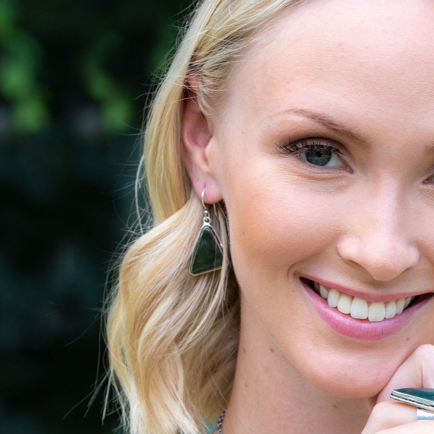 Kasha Semiprecious Large Stone Dangle Earrings Mutiple Stones Available