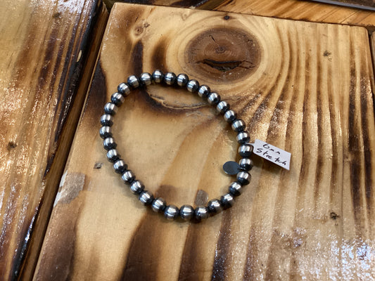 Navajo Pearl Stretchy Bracelet 6mm