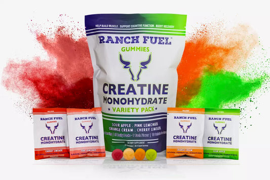 Ranch Fuel Creatine Monohydrate Gummies >> Variety Pack >> 28 Daily Packs
