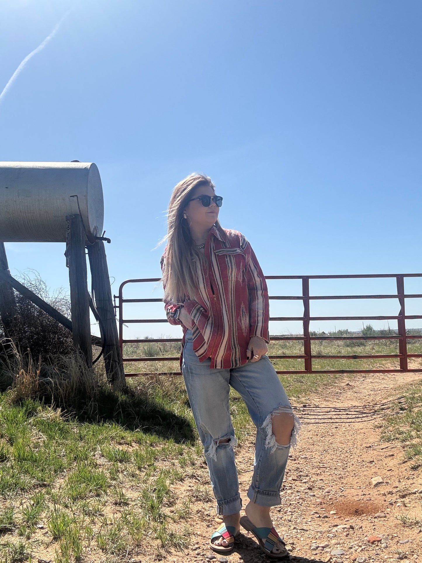 Jaded Gypsy Southwest Sunset Jacket - Parchment