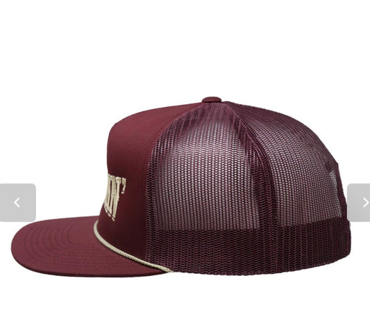 Maroon and Gold Just Ranchin Rope Cap