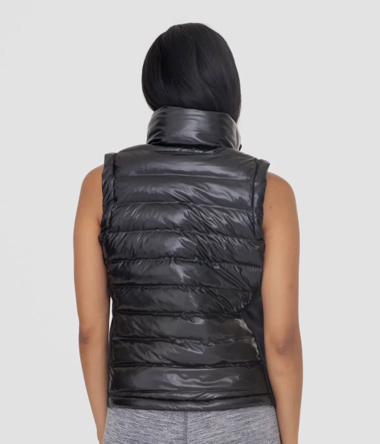 Mono B High Neck Padded Puffer Vest