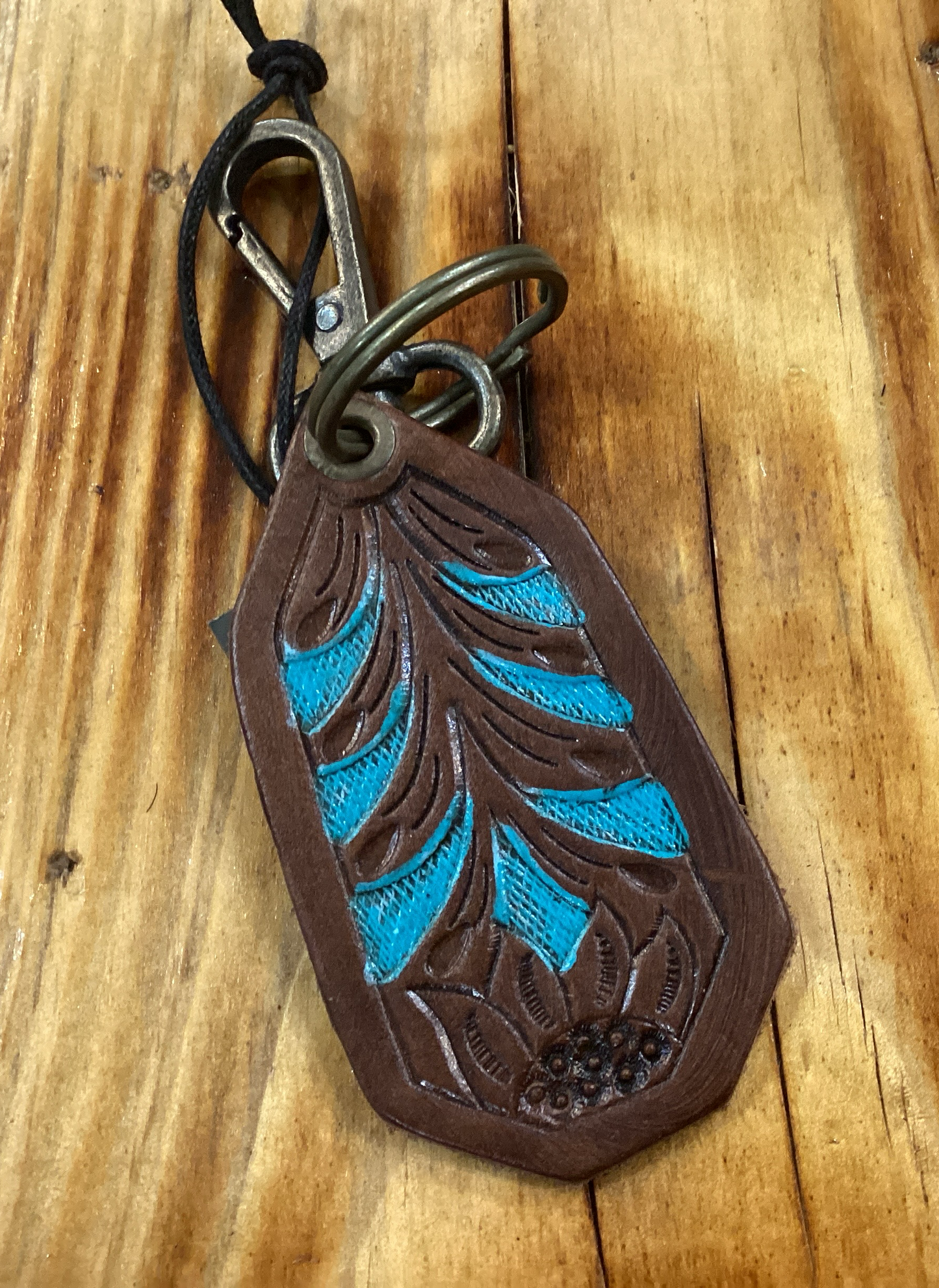 Myra Tooled Leather Keychain