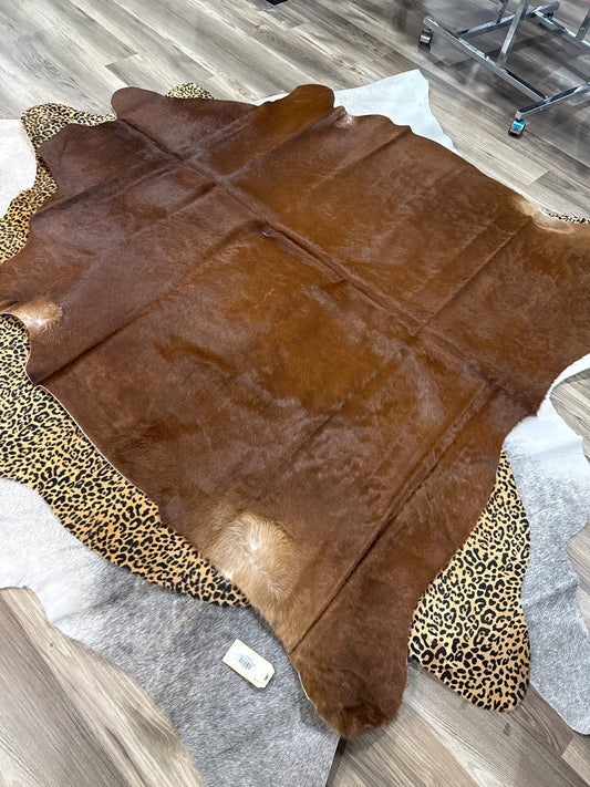 Genuine Cowhide Red Brown
