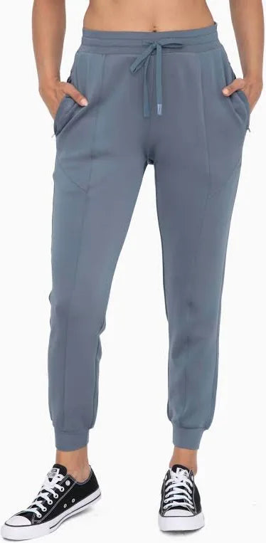 Mono B Butter Soft CUFFED JOGGERS WITH ZIPPERED POCKETS