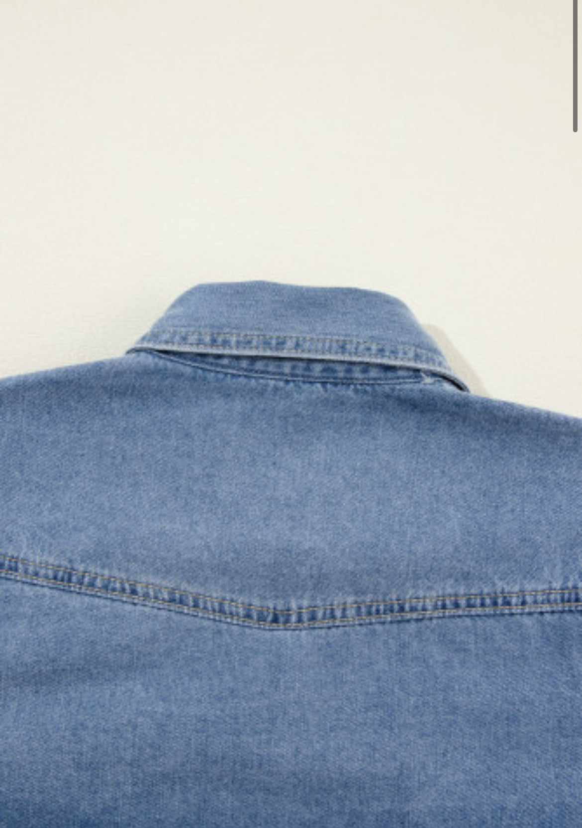 Dusk Blue Flap Pockets Slim Buttoned Denim Shirt