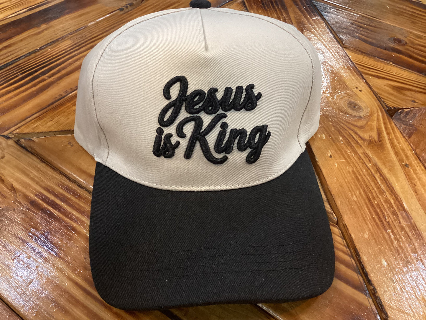 Raised Embroidered Two-Tone Baseball Cap
