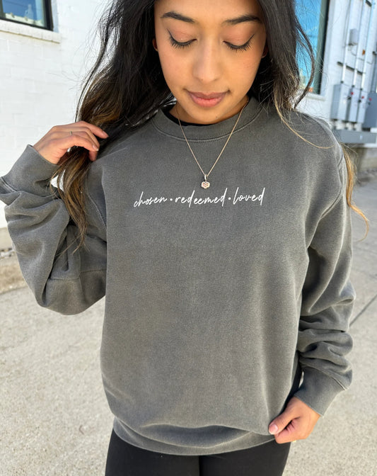 Chosen, Redeemed, Loved, Sweatshirt (oversize)