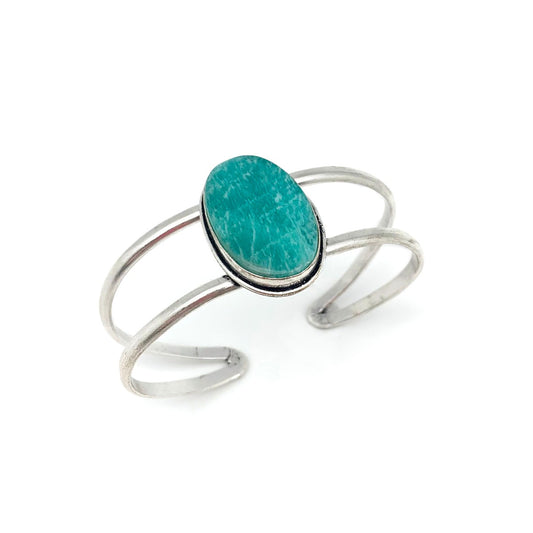 Kashi Semiprecious Stone Cuff Bracelet – Amazonite