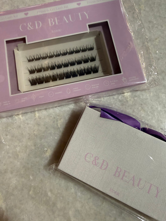 C & D Beauty Iconic Lash Kit with Tweezer and Refill Kit
