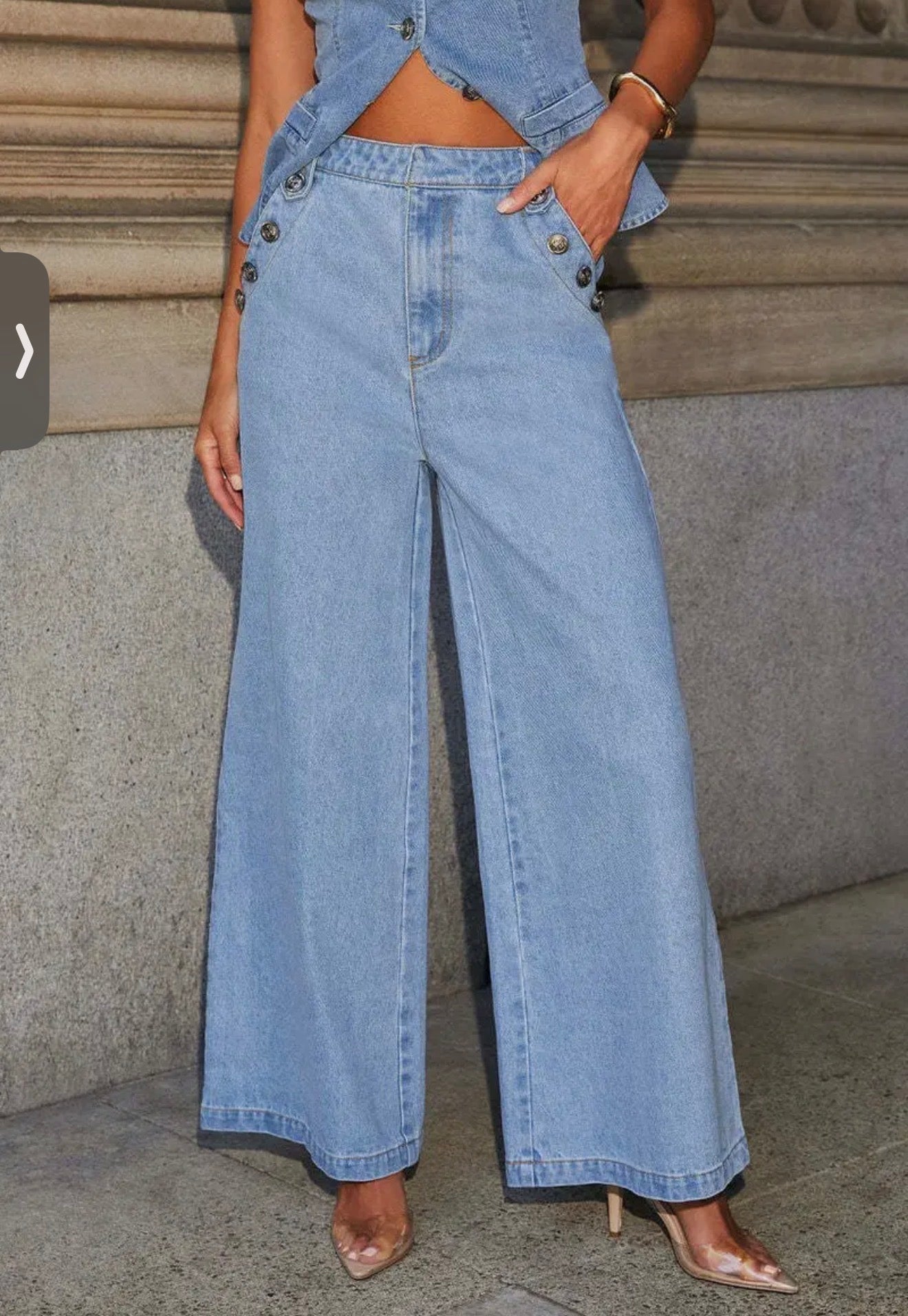 Loose Fit Fashion Wide Leg Jeans