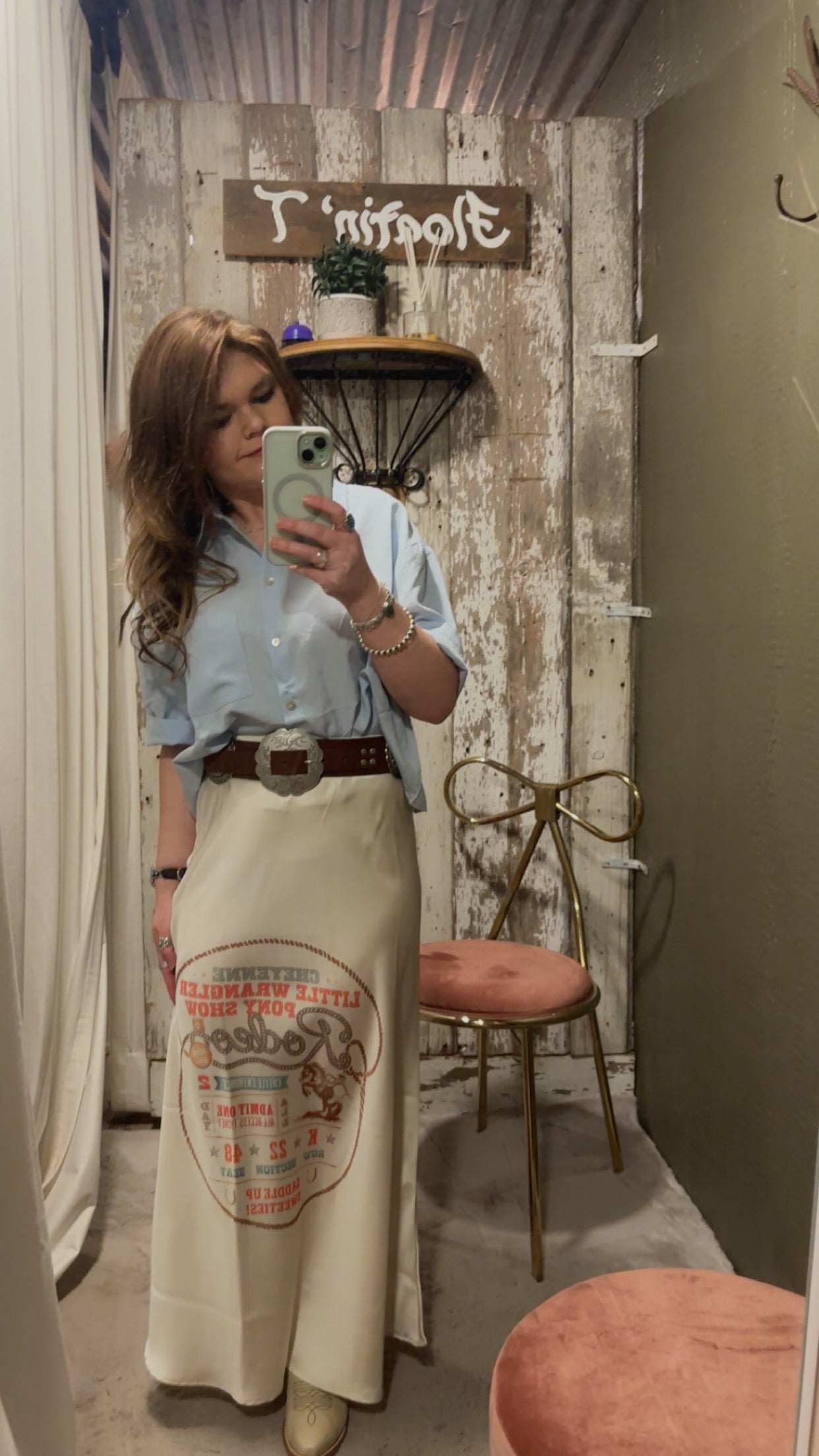 Cheyene Silky Satin Midi Skirt with Effortless Flow