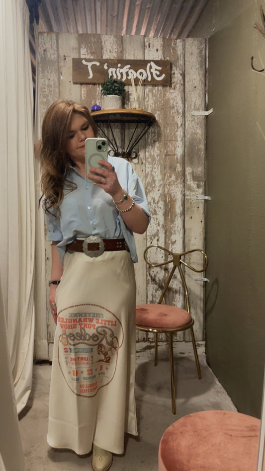 Cheyene Silky Satin Midi Skirt with Effortless Flow