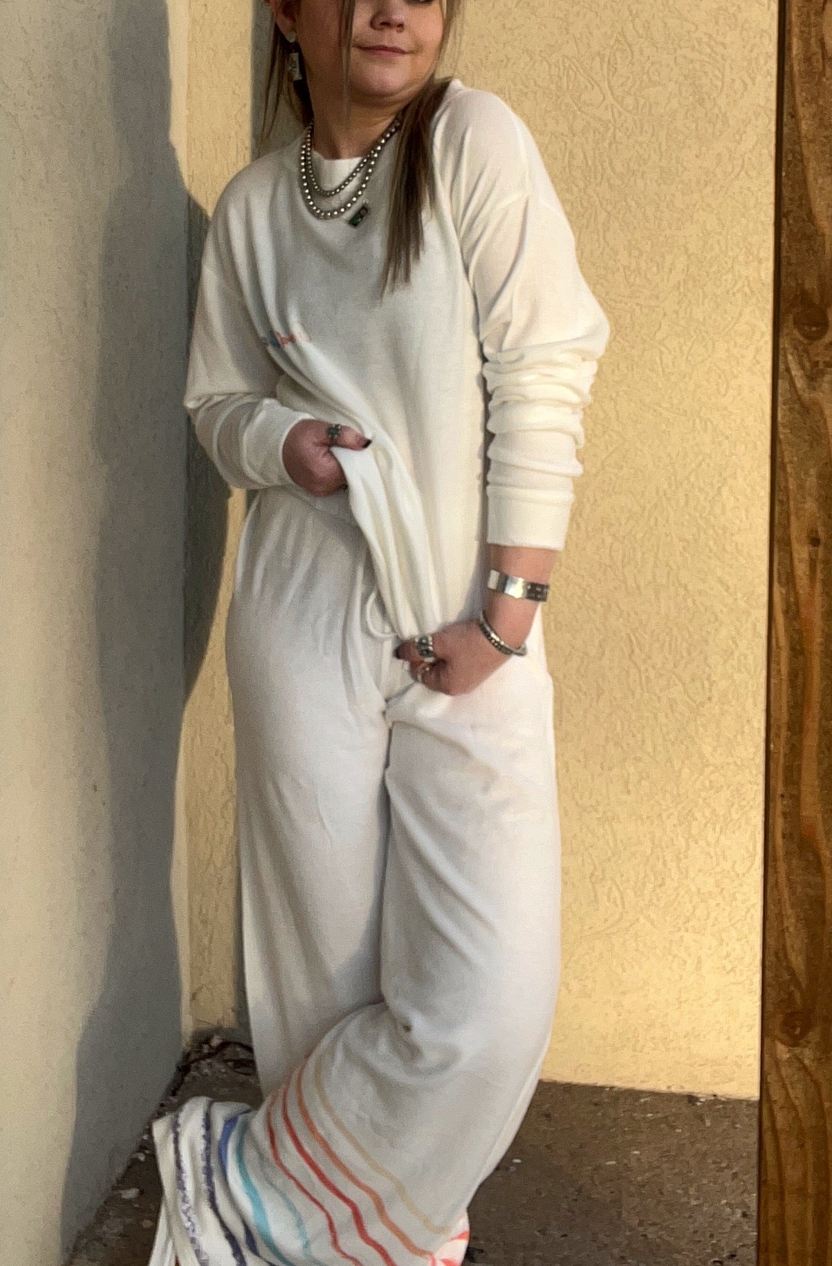 Good Vibes 2 pc Soft Sweater Lounge Set