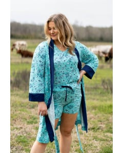 Well Behaved Women Paisley V-Neck Pajama Top, Pants, Shorts